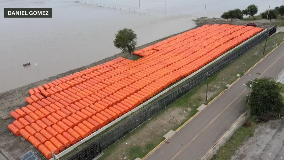 Hundreds of federal border buoys break loose in Rio Grande floods, drift downriver