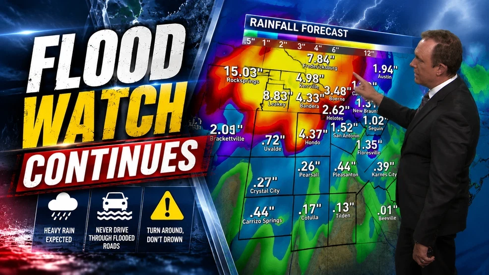 WATCH LIVE: High Risk issued as catastrophic flooding threatens South-Central Texas